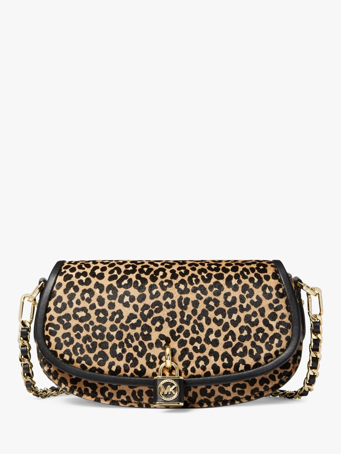 

Michael Kors Mila Кожаная сумка через плечо с животным принтом, Черный/Мульти