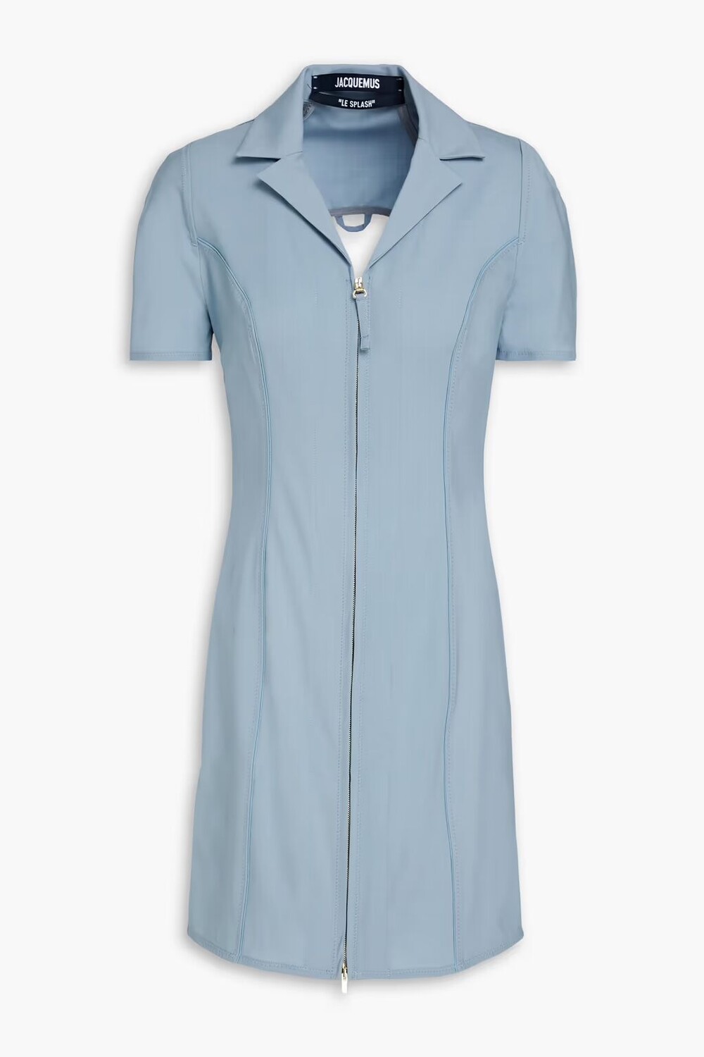 

Платье мини Tangelo из эластичной шерсти с вырезом Jacquemus, цвет Storm blue