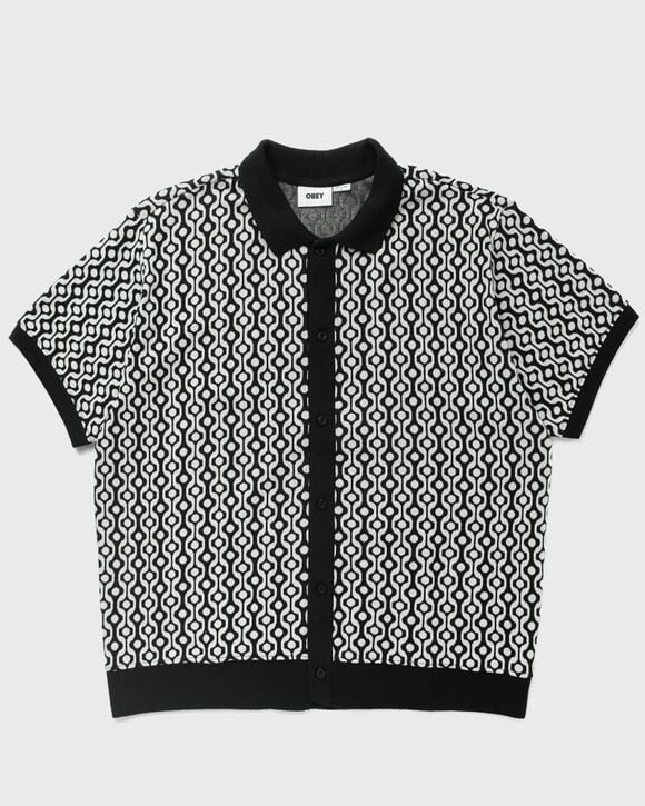 

Рубашка Obey Testament Button Front Polo Ss, цвет black multi