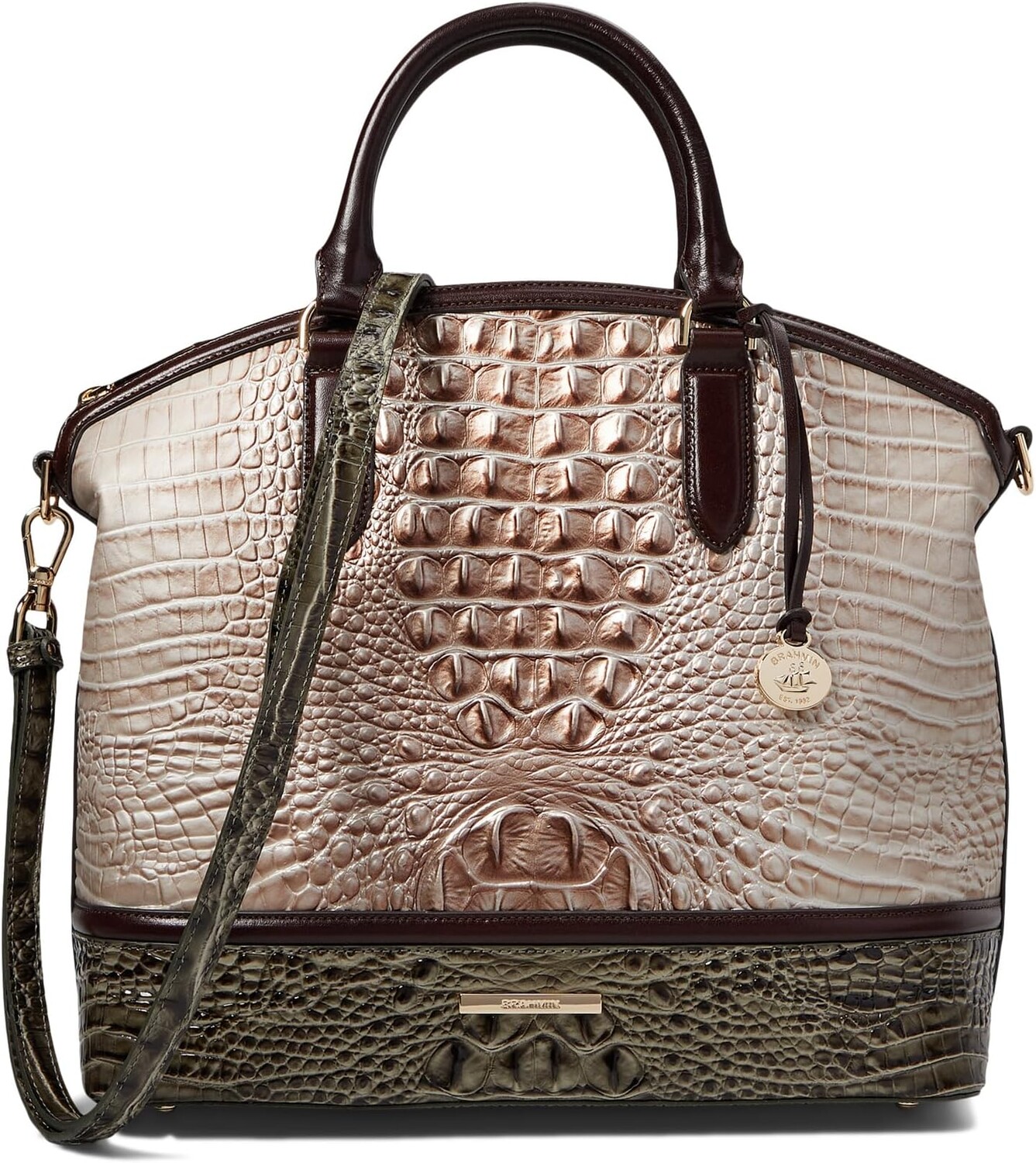 

Большая сумка Windermere Duxbury Brahmin, цвет Silver Lining