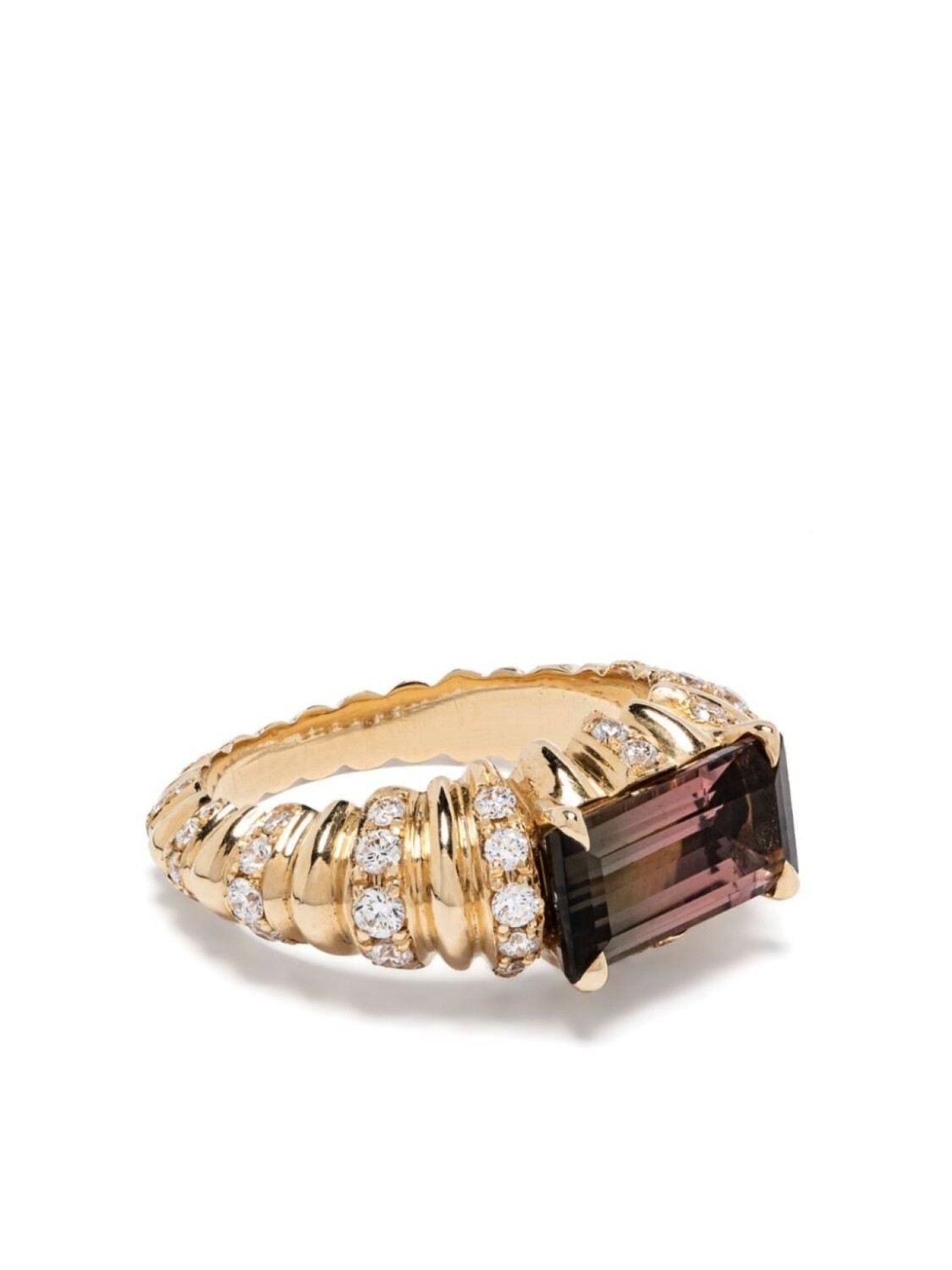 

Кольцо One of a Kind Fluted Crescent из желтого золота Lizzie Mandler Fine Jewelry, золотой