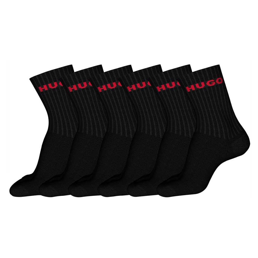 

Носки HUGO QS Rib Logo CC 6 шт, черный