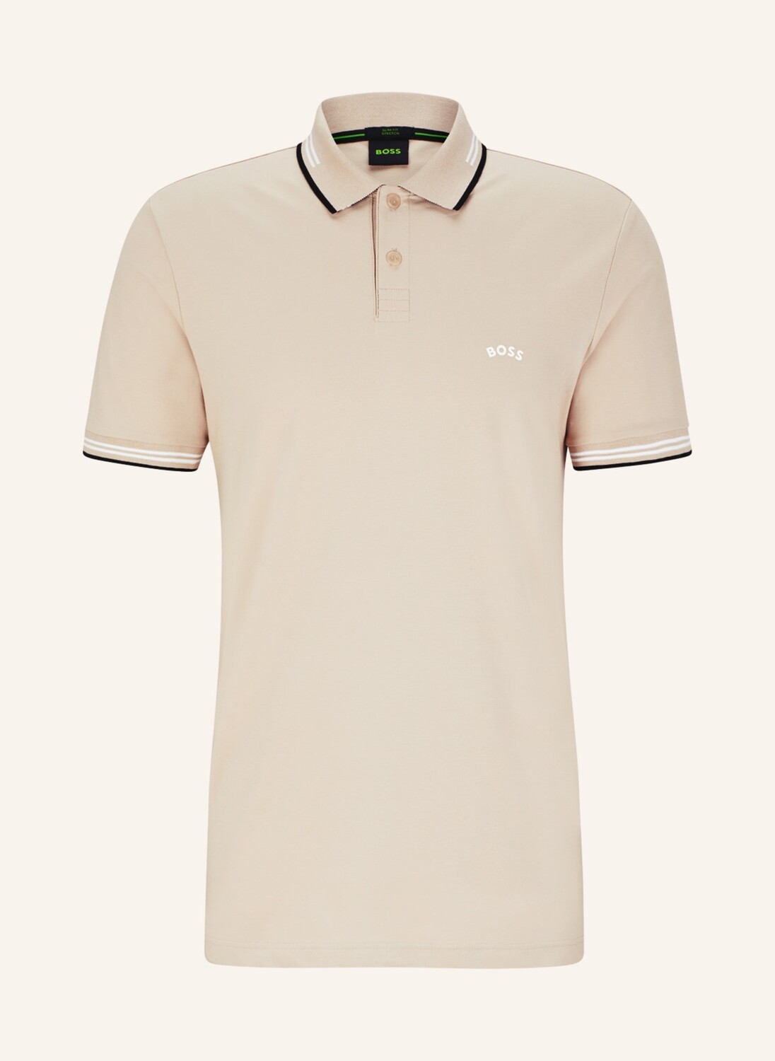 

Рубашка поло BOSS Jersey PAUL Slim Fit, бежевый