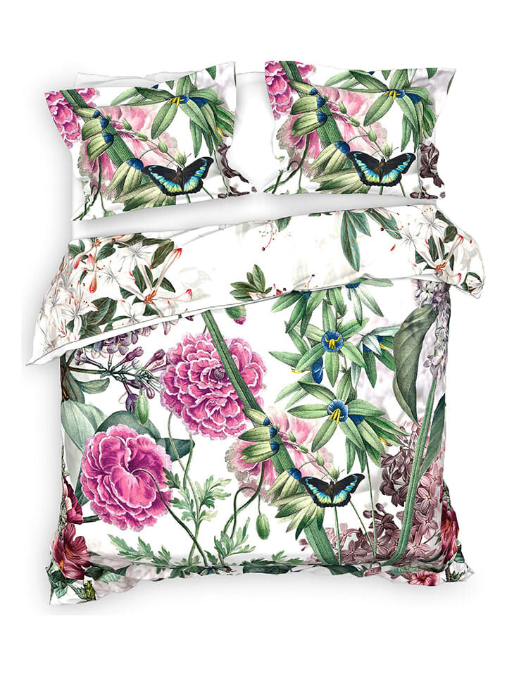 

Постельное белье Heckett Lane Twill Set Murano, цвет weiß/grün/pink