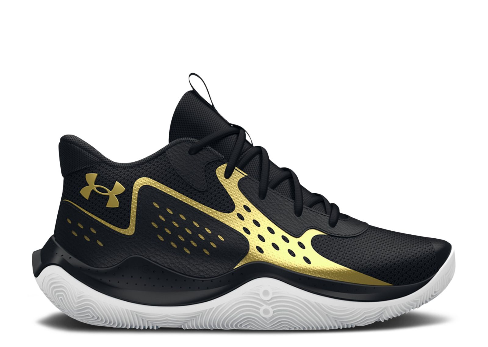 Кроссовки Under Armour Jet '23 Gs 'Black Metallic Gold', черный