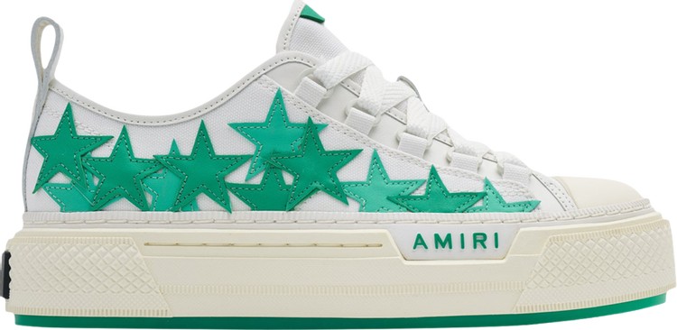 Кроссовки Amiri Wmns Stars Court Low 'White Green', белый кремового цвета низкие кроссовки stars court amiri