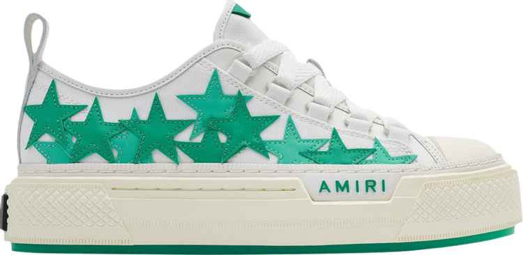 Кроссовки Amiri Wmns Stars Court Low 'White Green', белый кремового цвета низкие кроссовки stars court amiri