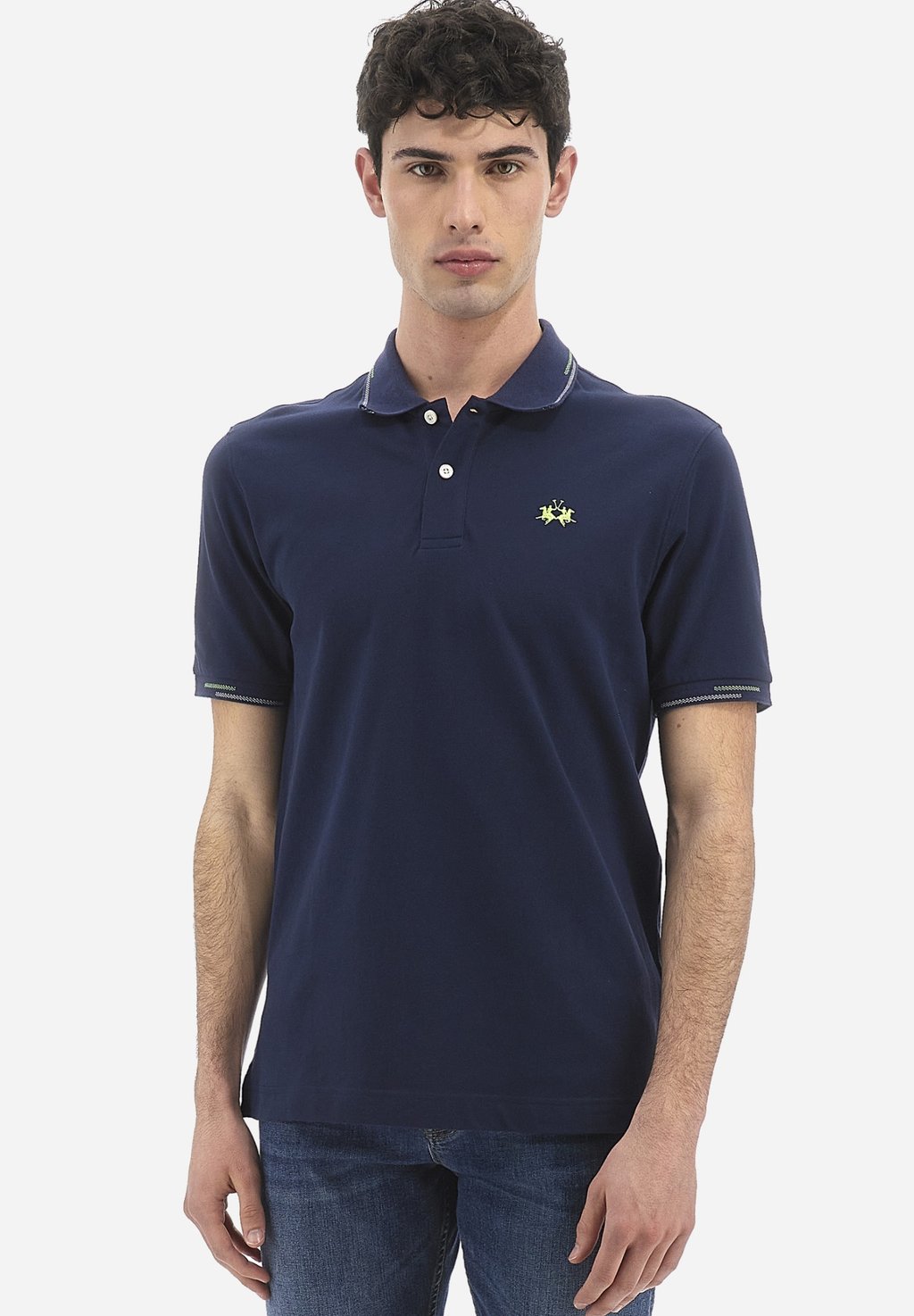 Поло Short-Sleeved Polo Shirt La Martina, цвет marineblau