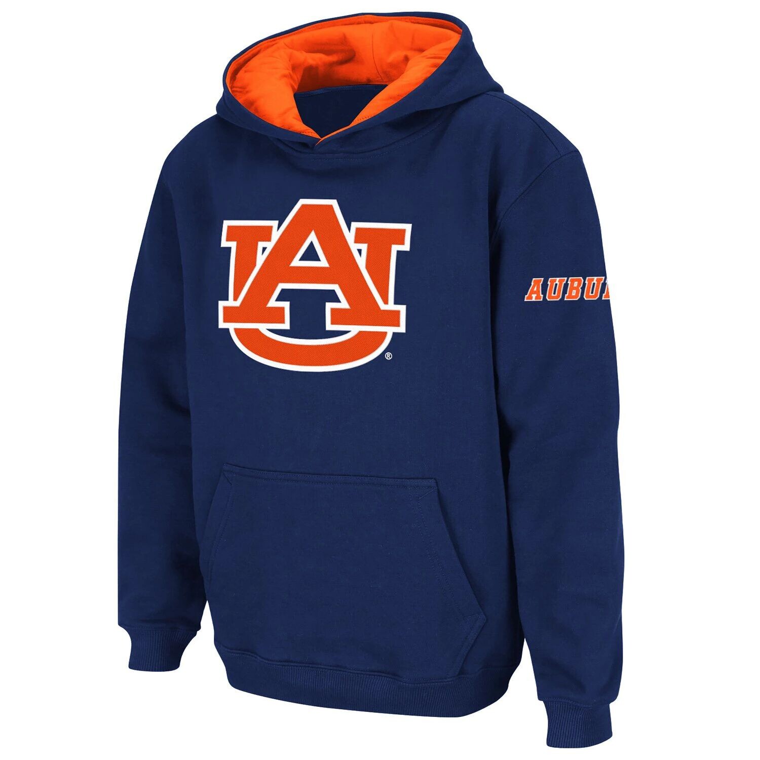 

Темно-синий пуловер с капюшоном и большим логотипом Youth Stadium Athletic Auburn Tigers Unbranded