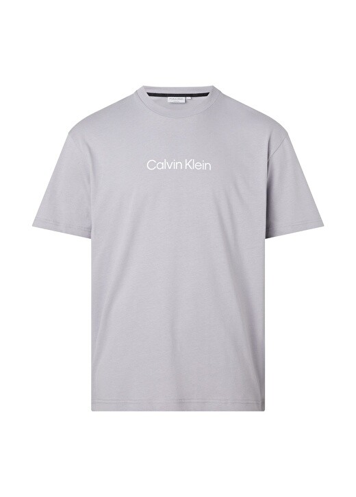 

Фиолетовая мужская футболка с круглым вырезом Calvin Klein, Фиолетовый