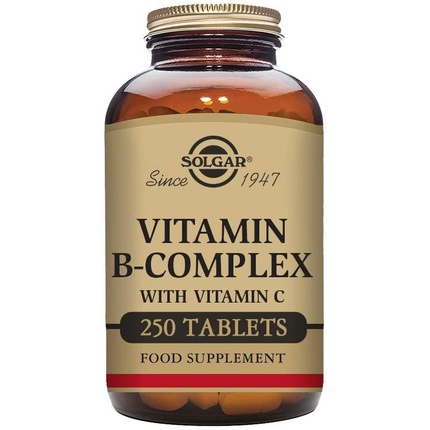 Solgar Комплекс витаминов B с таблетками витамина C Высокоэнергетическая поддержка иммунной и нервной системы 250 таблеток