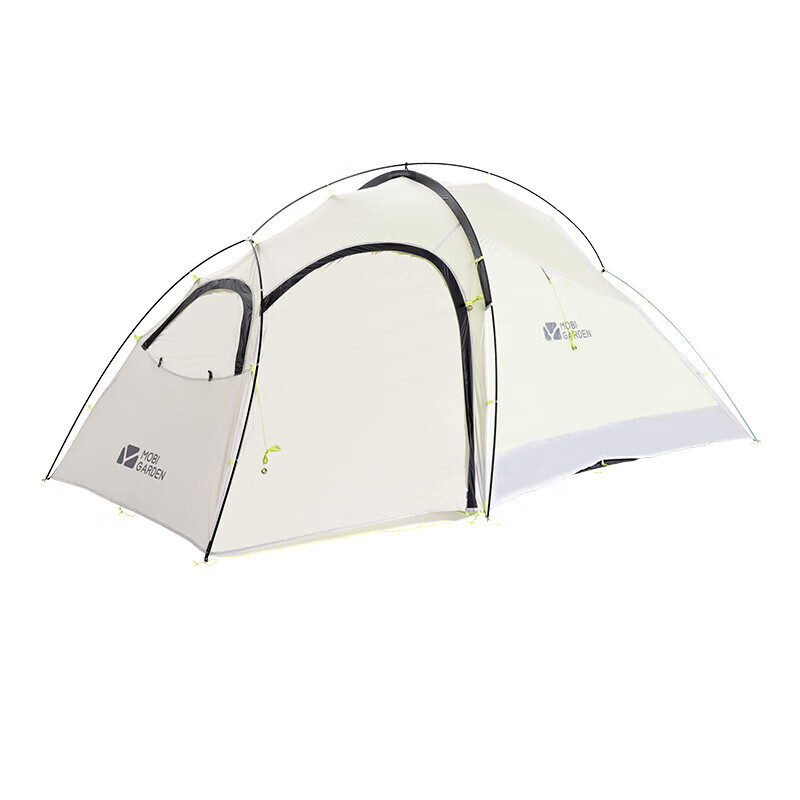

Mobi Garden Outdoor палатка портативная легкая для трех человек сверхлегкая уличная палатка для кемпинга непромокаемая легкая одна комната и одна гостиная лунный свет белый