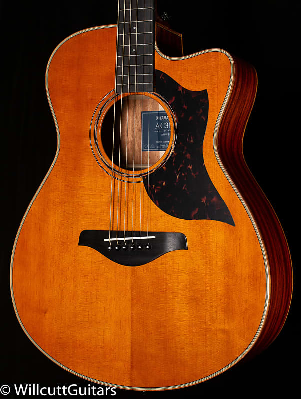 Акустическая гитара Yamaha AC3M Small Body Cutaway Acoustic Electric Vintage Natural цена и фото