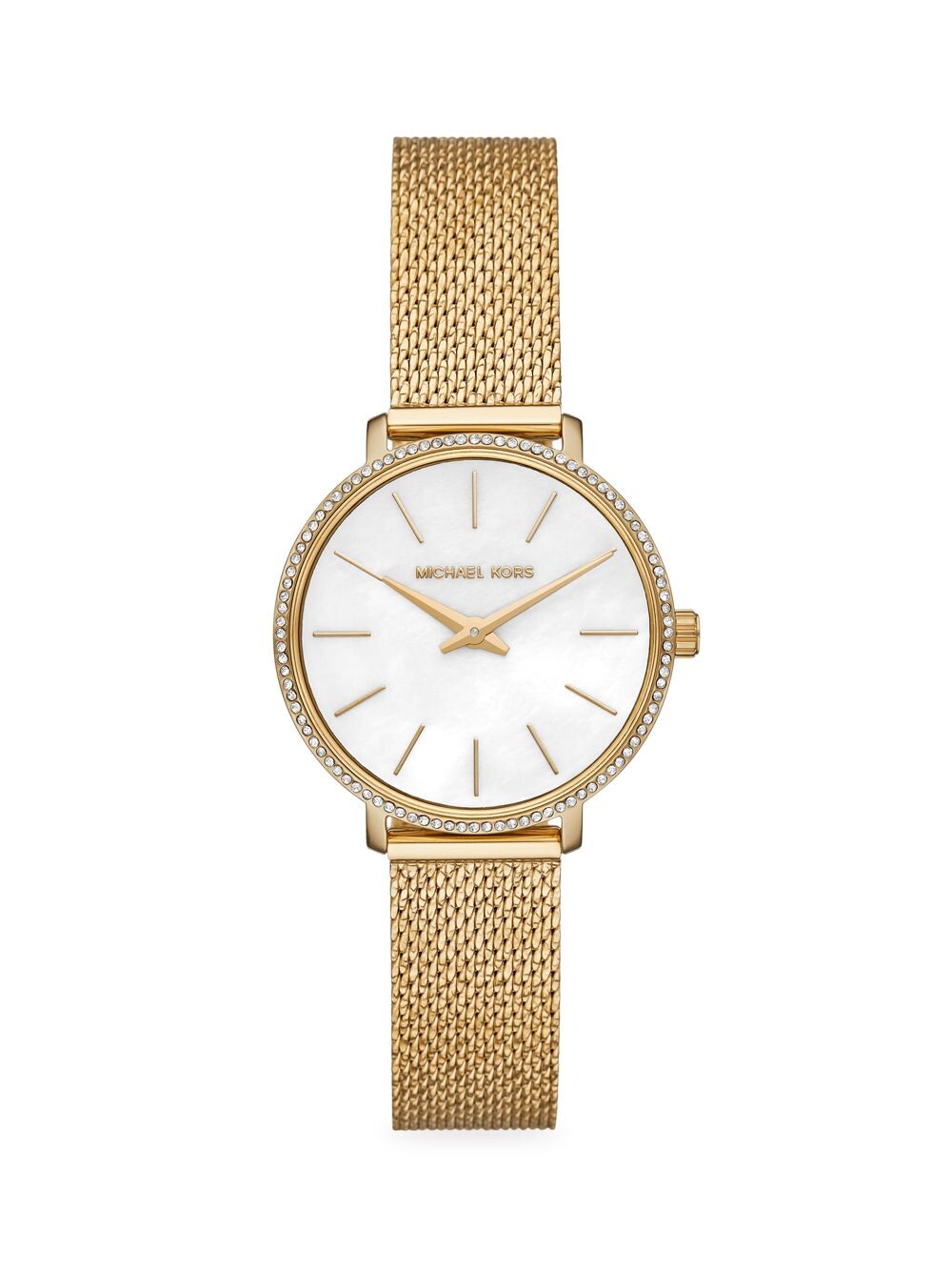 

Часы Pyper Goldtone из нержавеющей стали с блестящим и сетчатым ремешком Michael Kors, золотой