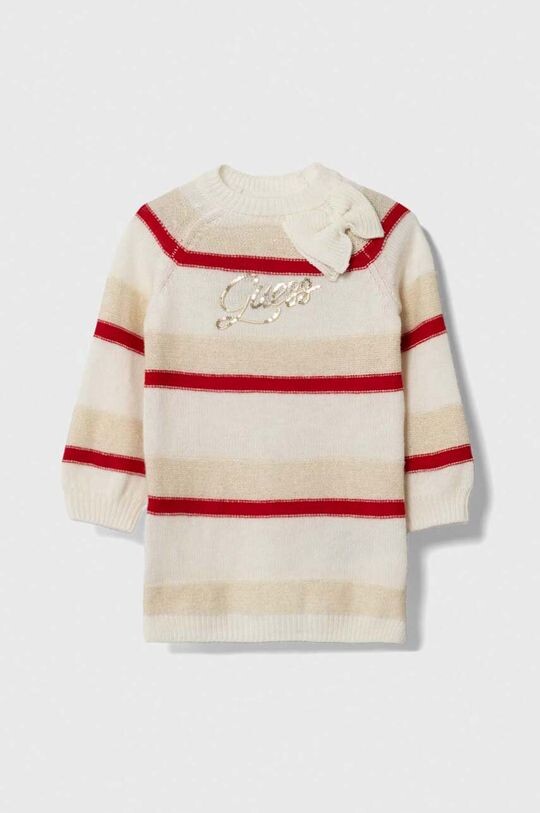 

Шерстяное платье для детей Guess, бежевый