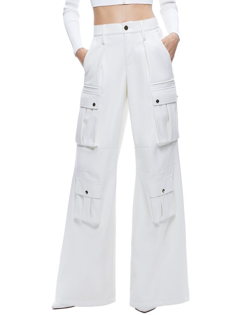 

alice + olivia Брюки-карго с низкой посадкой Joette, белый