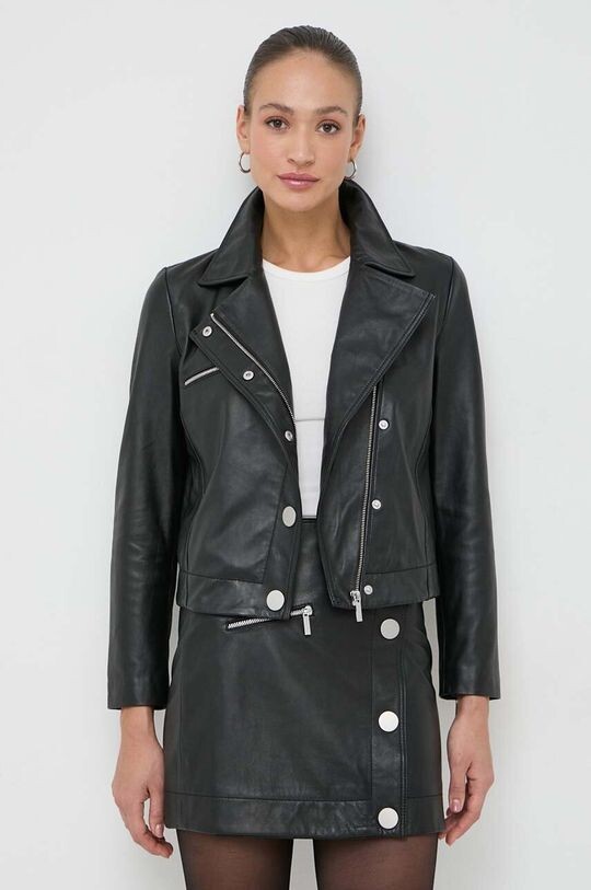 

Кожаная байкерская куртка Armani Exchange, черный