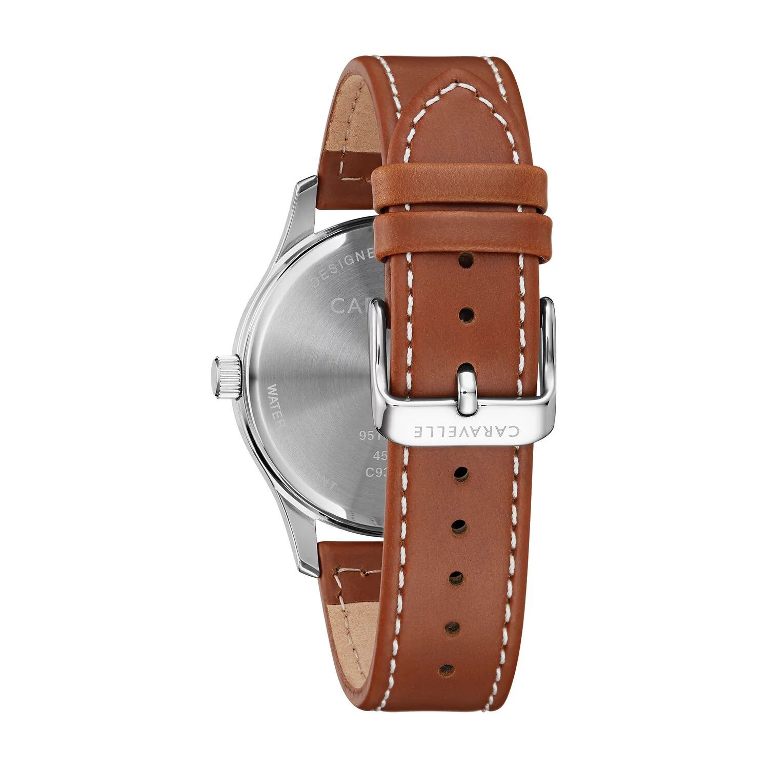 

Мужские часы с коричневым кожаным ремешком — 43C122 Caravelle by Bulova