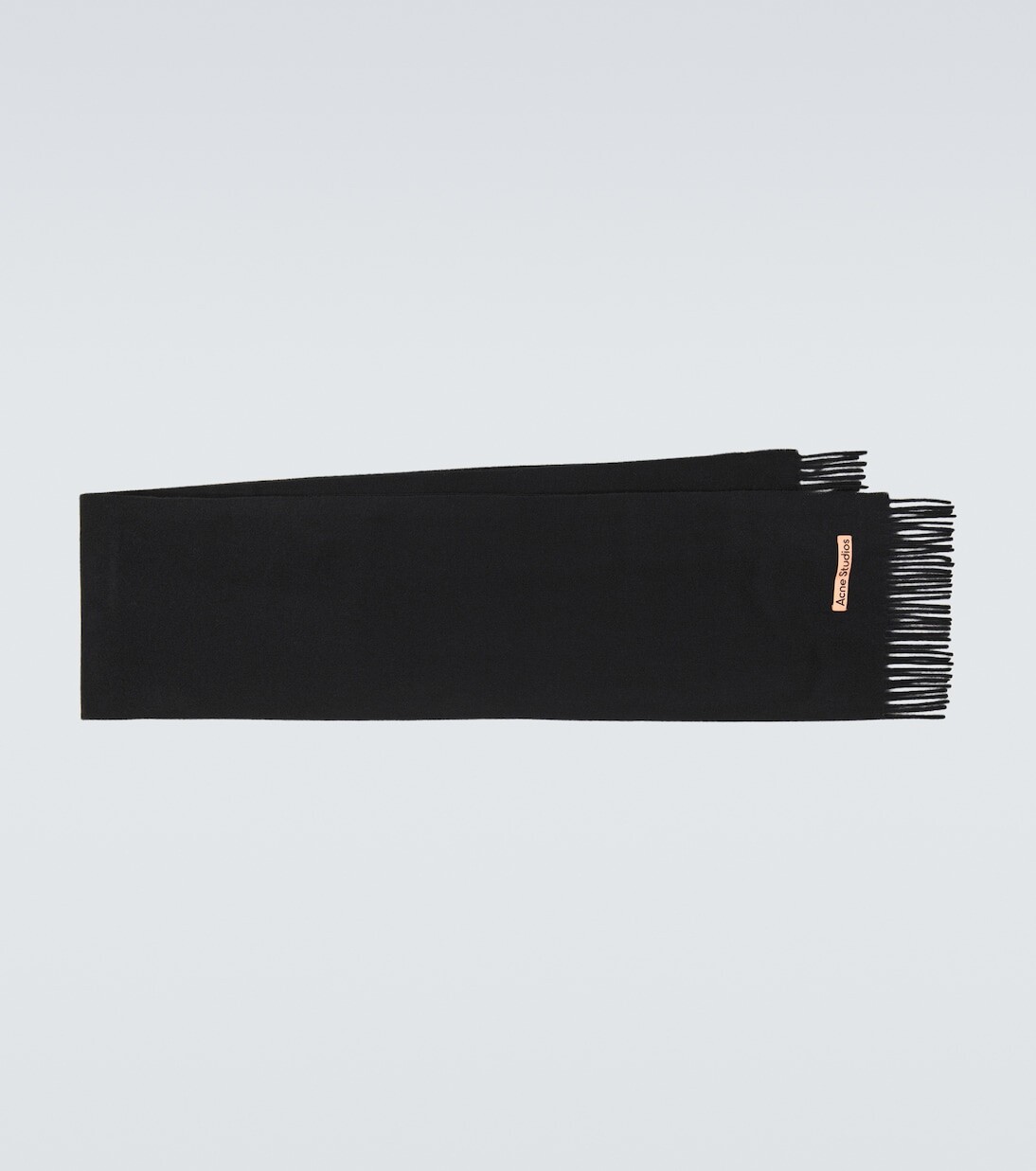 

Шерстяной шарф с бахромой Acne Studios, черный