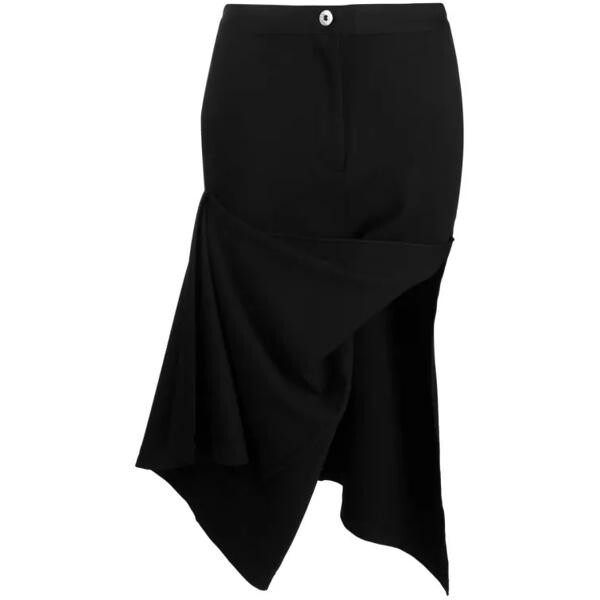 

Юбка asymmetric draped skirt J.W. Anderson, черный