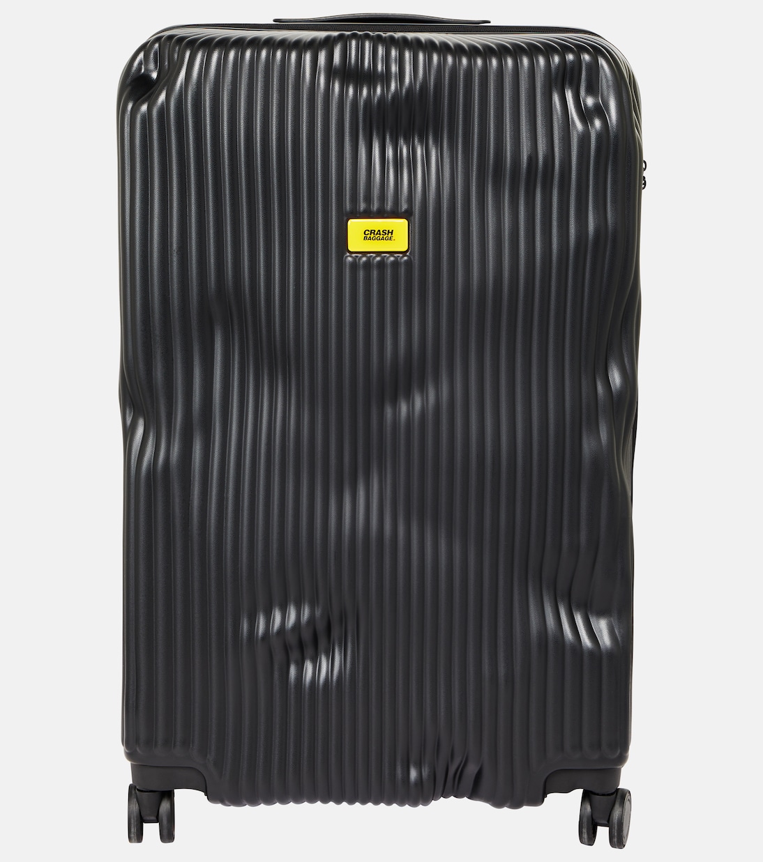 Большой чемодан для регистрации в полоску Crash Baggage, черный фото
