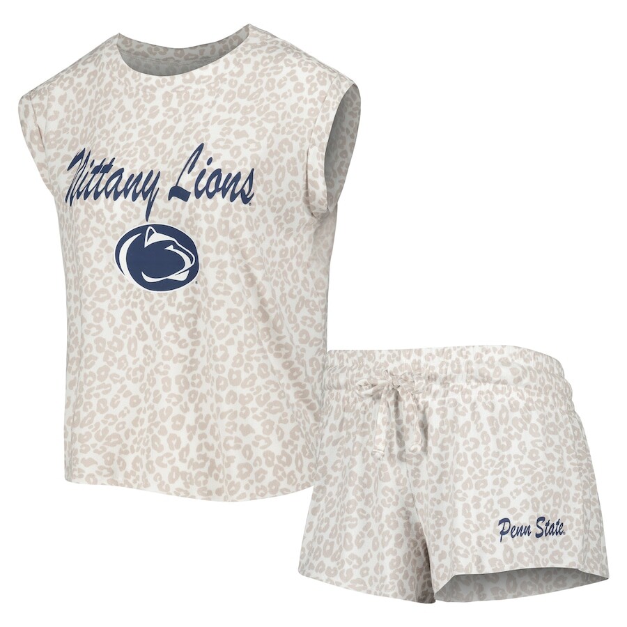

Пижамный комплект Concepts Sport Penn State Nittany Lions, кремовый