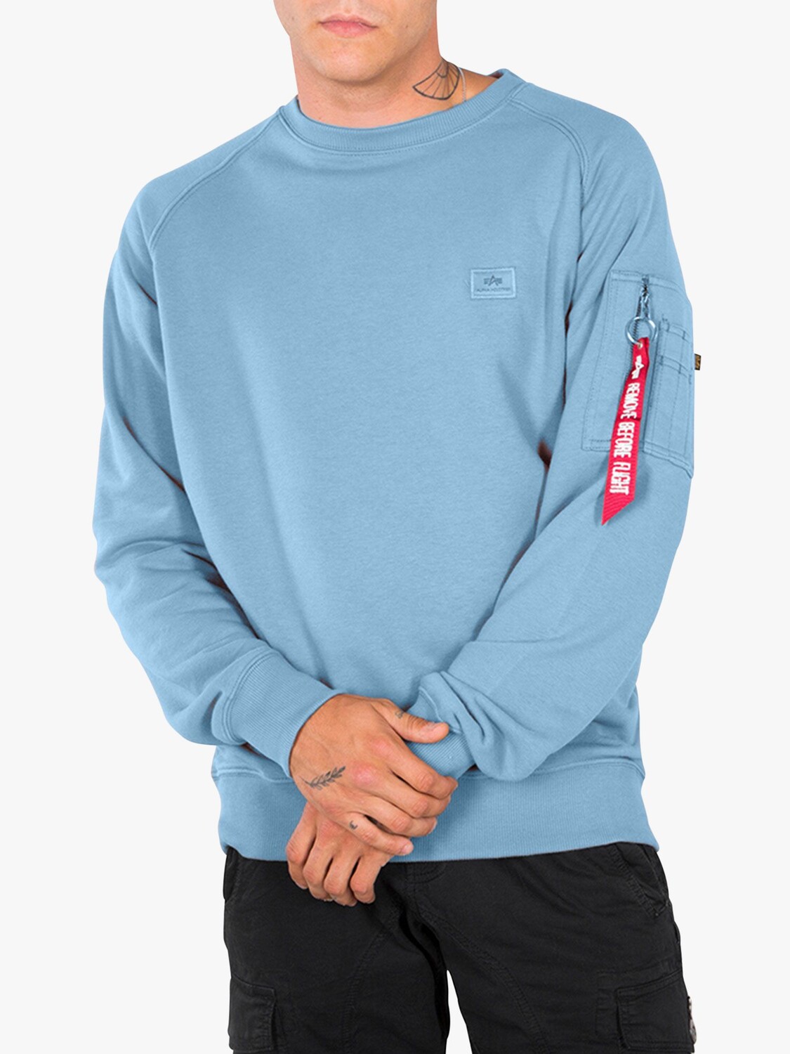 

Толстовка с рукавами на молнии и карманами X-Fit Alpha Industries, светло-синий