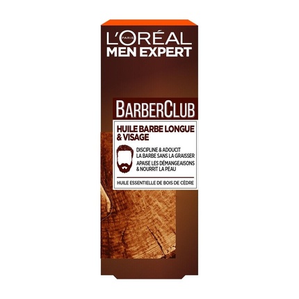 Loreal Paris Barber Club Масло для длинной бороды и кожи 30 мл, L'Oreal l oréal paris men expert barber club масло для ухода за длинной бородой и кожей 30 мл