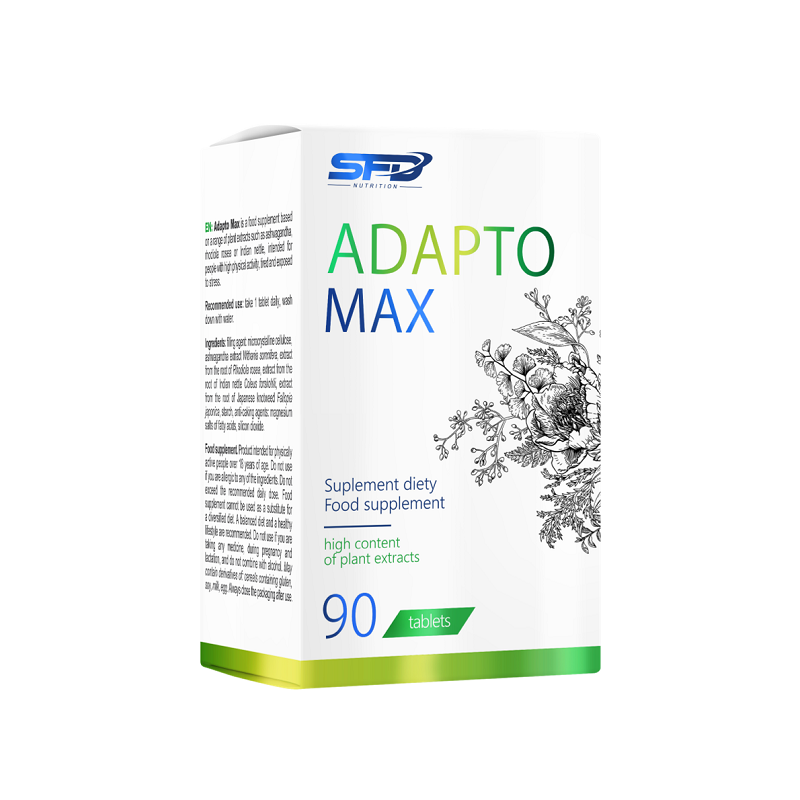 Витамины и минералы Sfd Adapto Max , 90 шт sfd odporność max таблетки для повышения иммунитета 90 шт