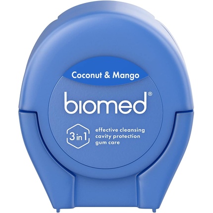 Зубная нить с манго и кокосом, Biomed biomed нить зубная кокос и манго 50 м