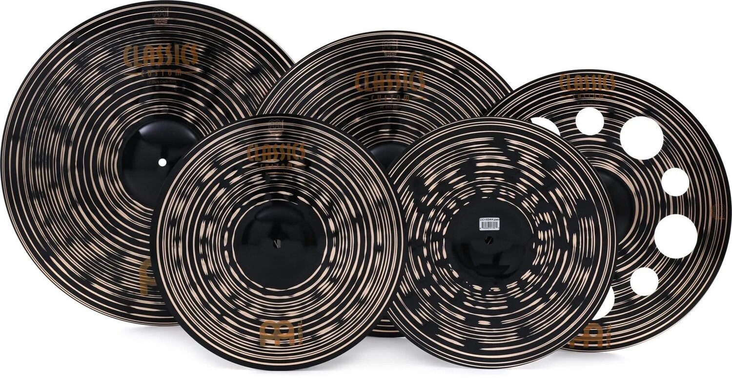 

Набор тарелок Meinl Classics Custom Dark — 15/20/22 дюйма — с бесплатным 18-дюймовым Trash Crash