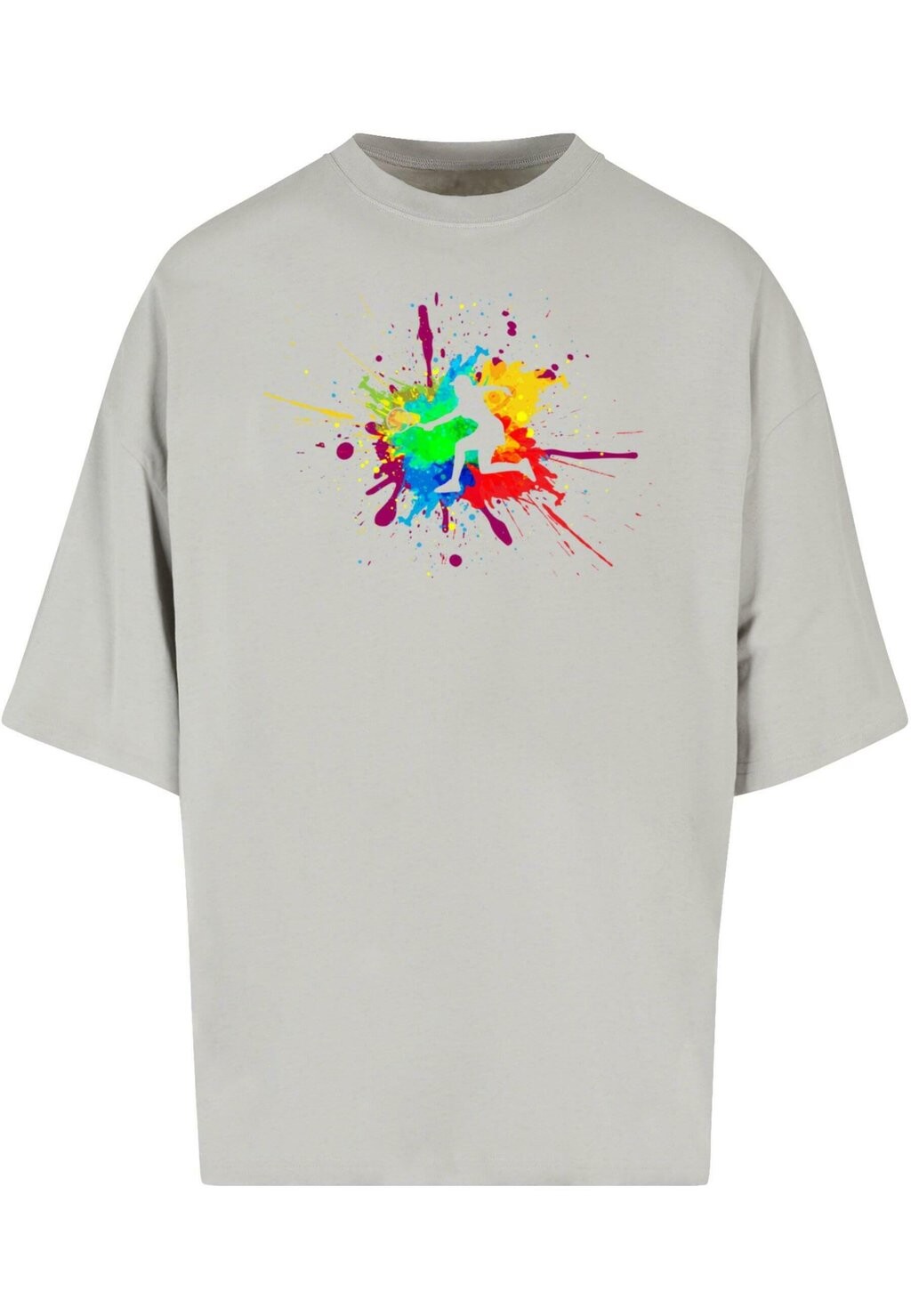 

Футболка с принтом COLOR SPLASH PLAYER HUGE Merchcode, цвет lightasphalt