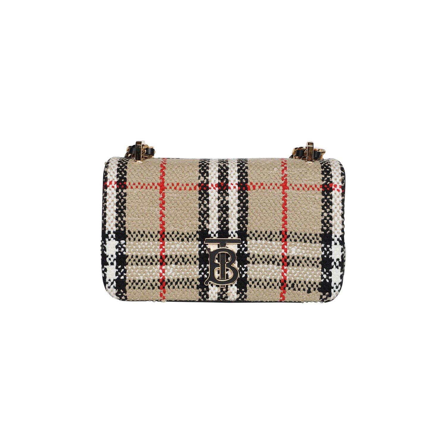 

Миниатюрная сумка Lola в винтажную клетку Burberry, Archive Beige