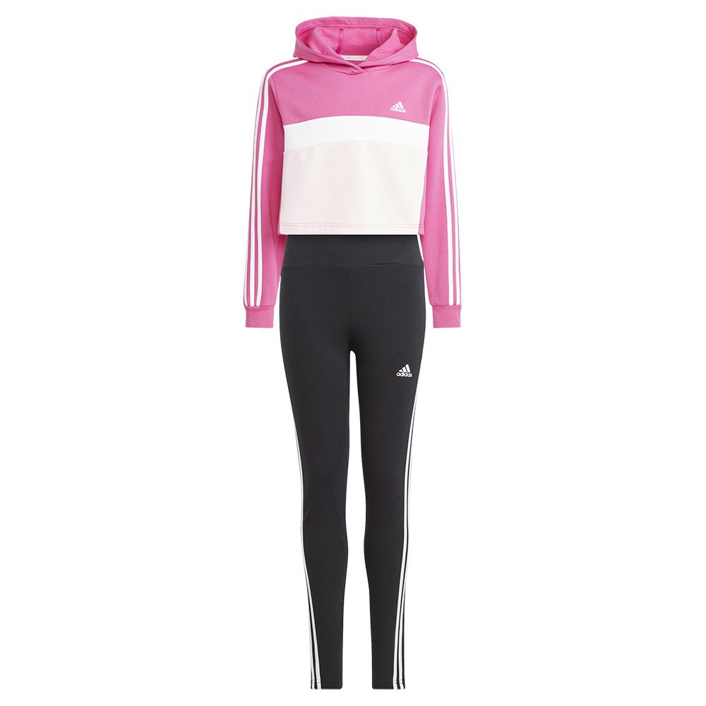 цена Спортивный костюм adidas Sportswear Tiberio 3 Stripes Colorblock Fleece, розовый