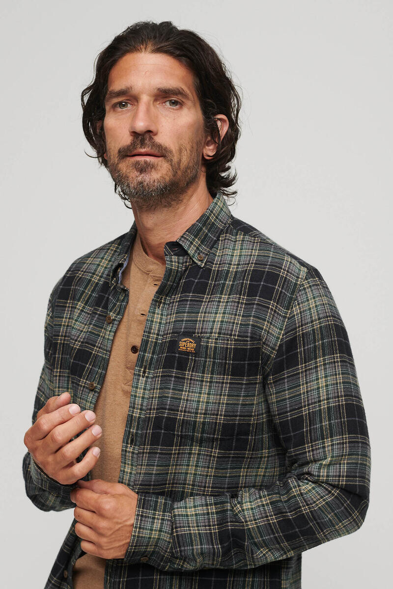 

Клетчатая рубашка Superdry, черный