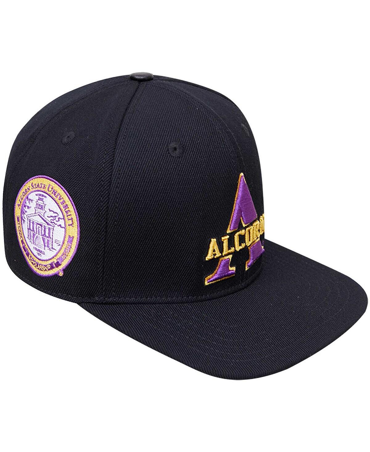 

Мужская черная бейсболка Alcorn State Braves с аркой и логотипом Evergreen Snapback Pro Standard