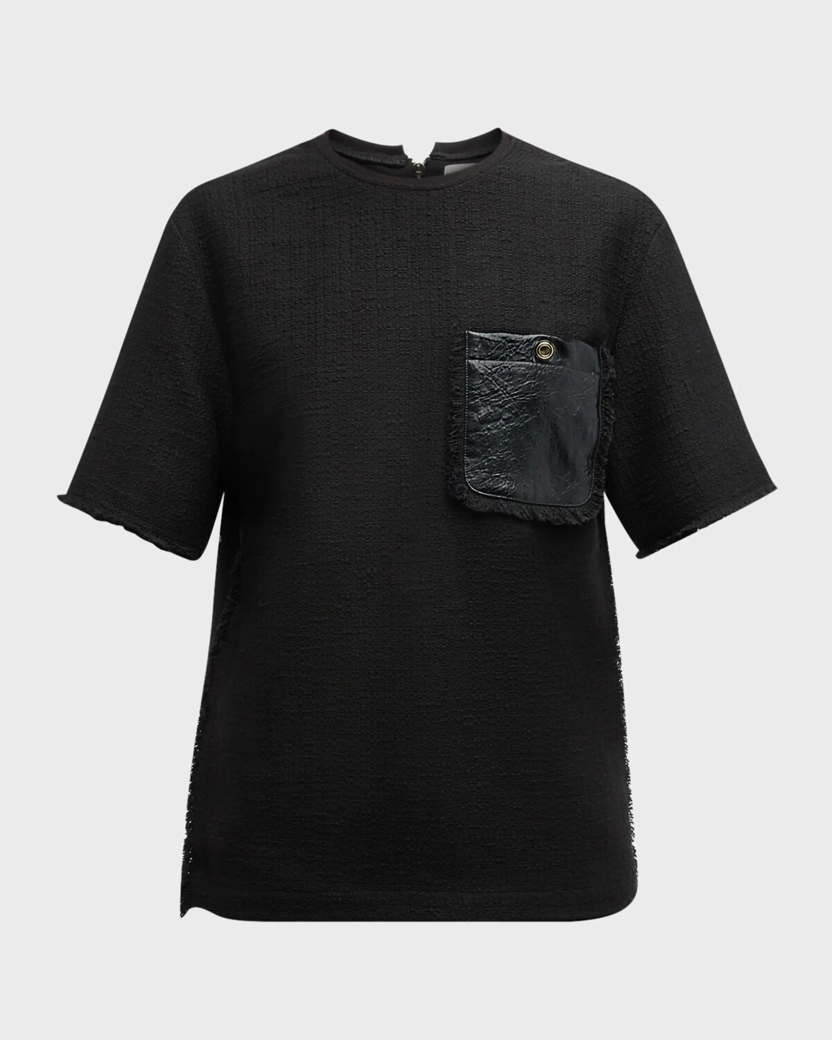 

Свободная твидовая футболка с карманами 3.1 Phillip Lim, черный