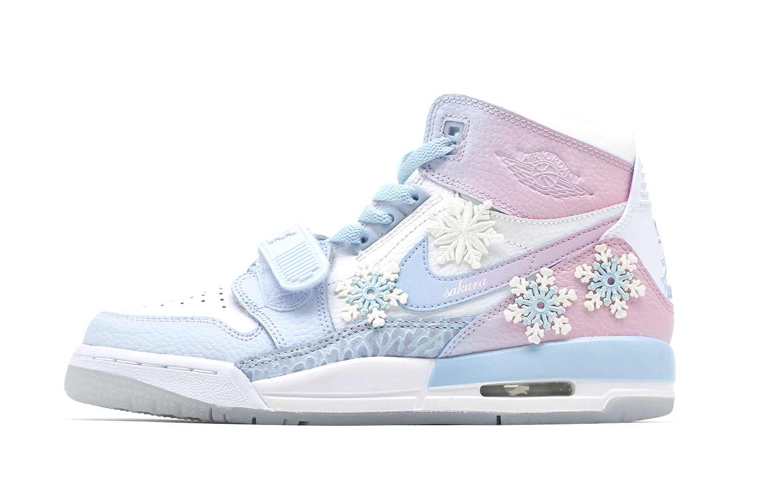 

Кроссовки Jordan Legacy 312 Vintage Basketball Shoes Women's Mid-top Blue/White/Pink, синий