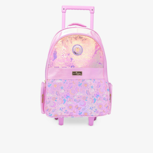 

Тканый рюкзак на колесиках Cosmos с подсветкой Smiggle, розовый