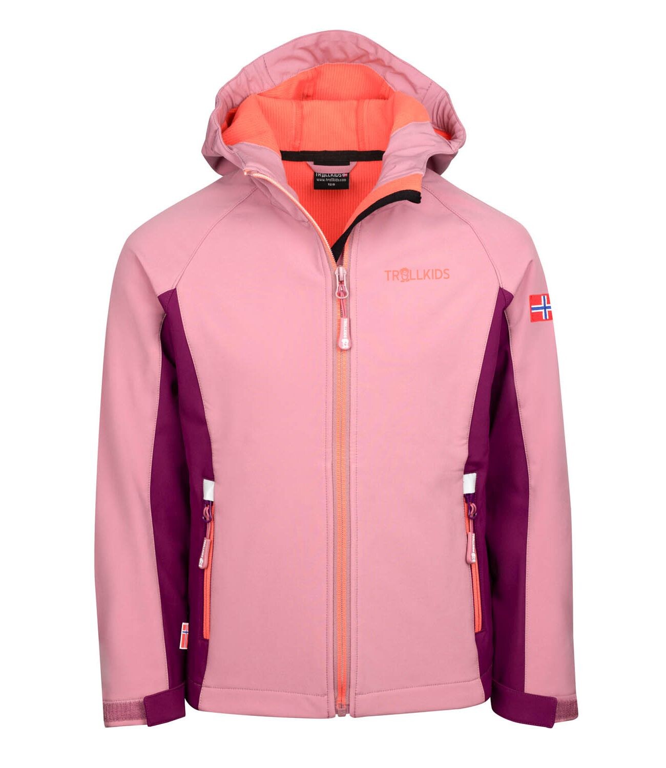

Куртка софтшелл Trollkids Softshell Jacke Kristiansand, цвет Orchidee/Maulbeere