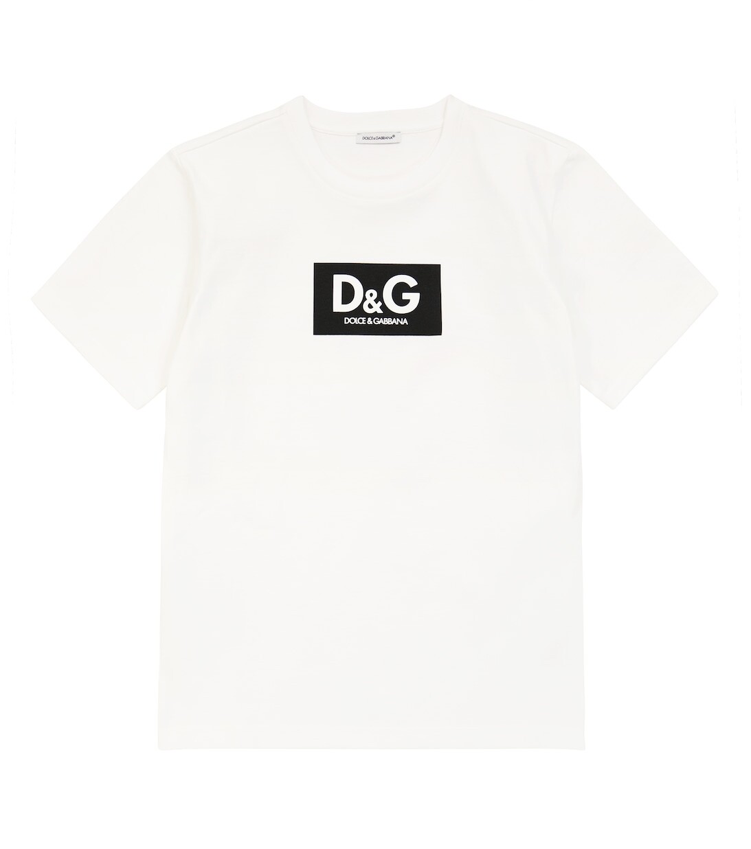 

Хлопковая футболка с логотипом Dolce&Gabbana, белый