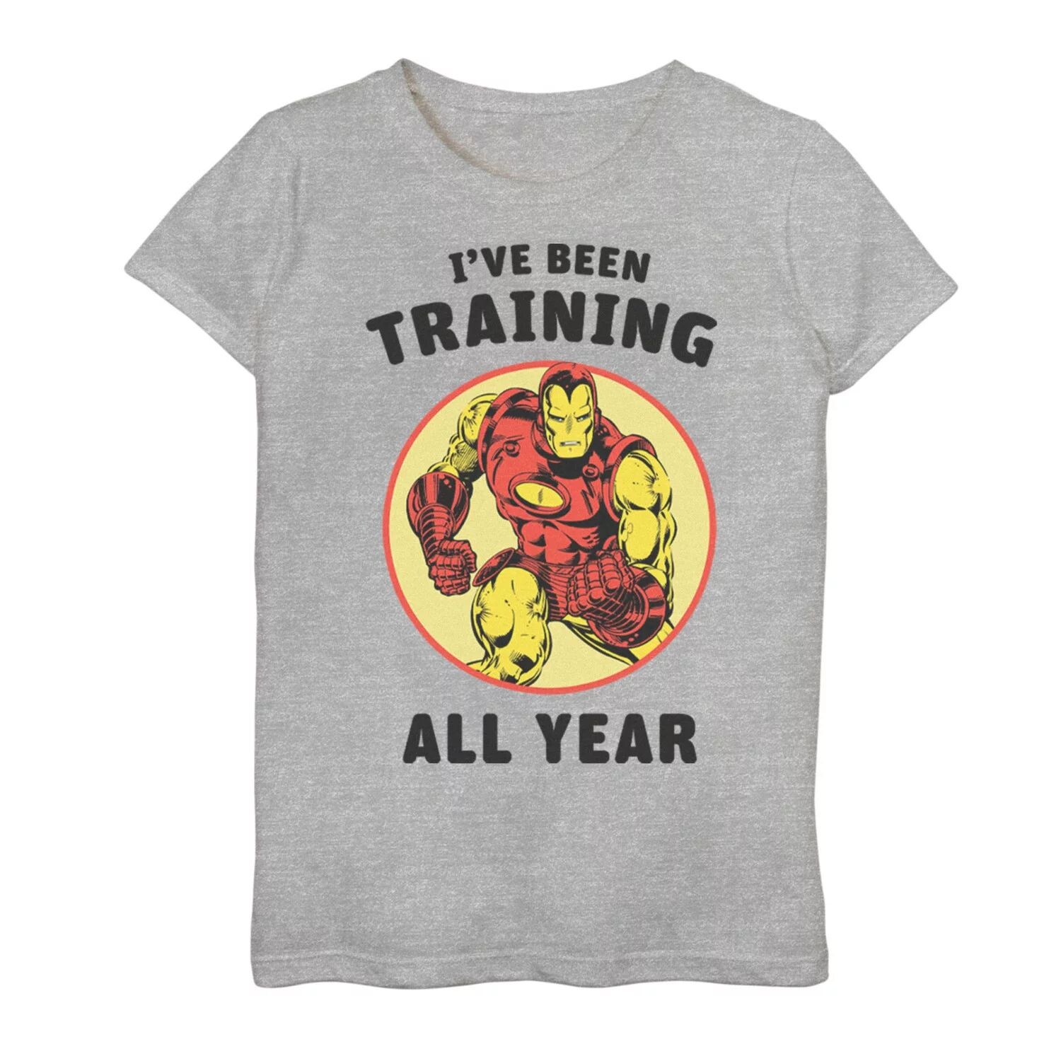 

Футболка для девочек 7–16 лет с рисунком Marvel Iron Man Year Training Marvel