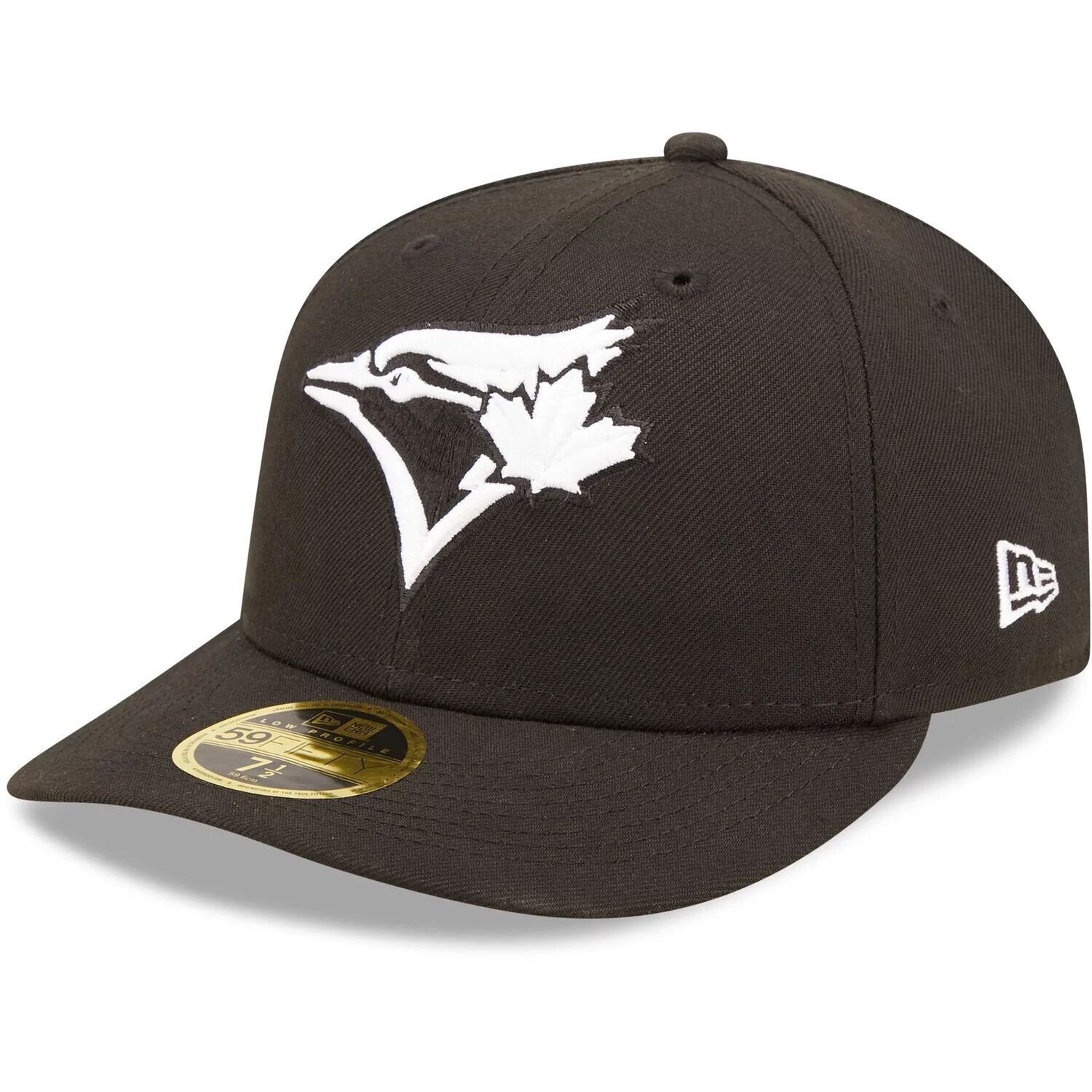 

Мужская облегающая шляпа New Era Toronto Blue Jays черно-белая с низким профилем 59FIFTY