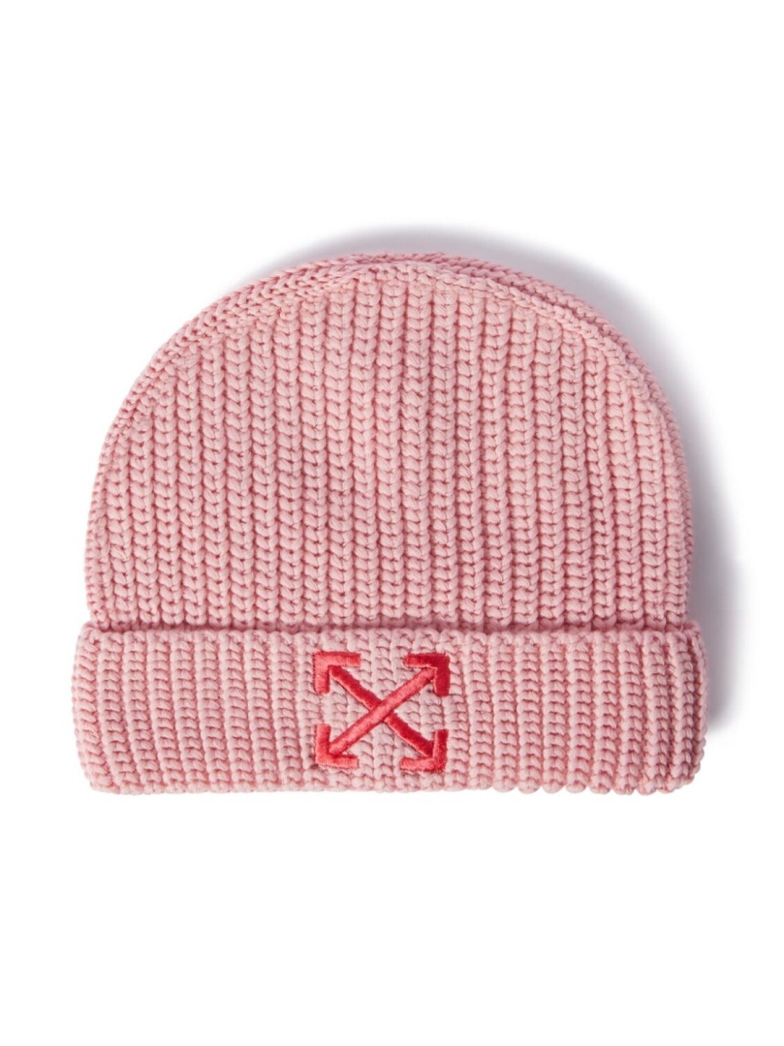 

Off-White Kids шапка бини с логотипом Arrows, розовый