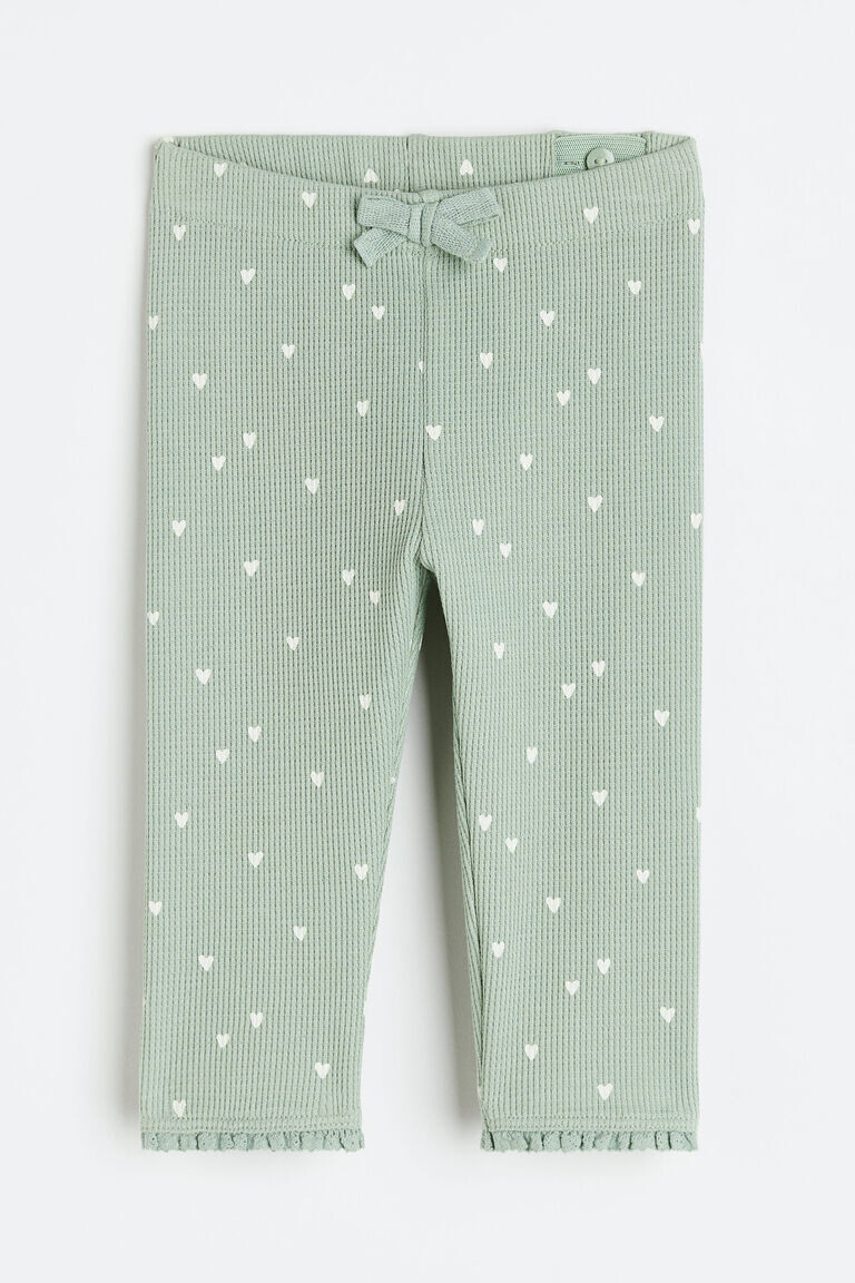 

Леггинсы из вафельного джерси H&M, зеленый