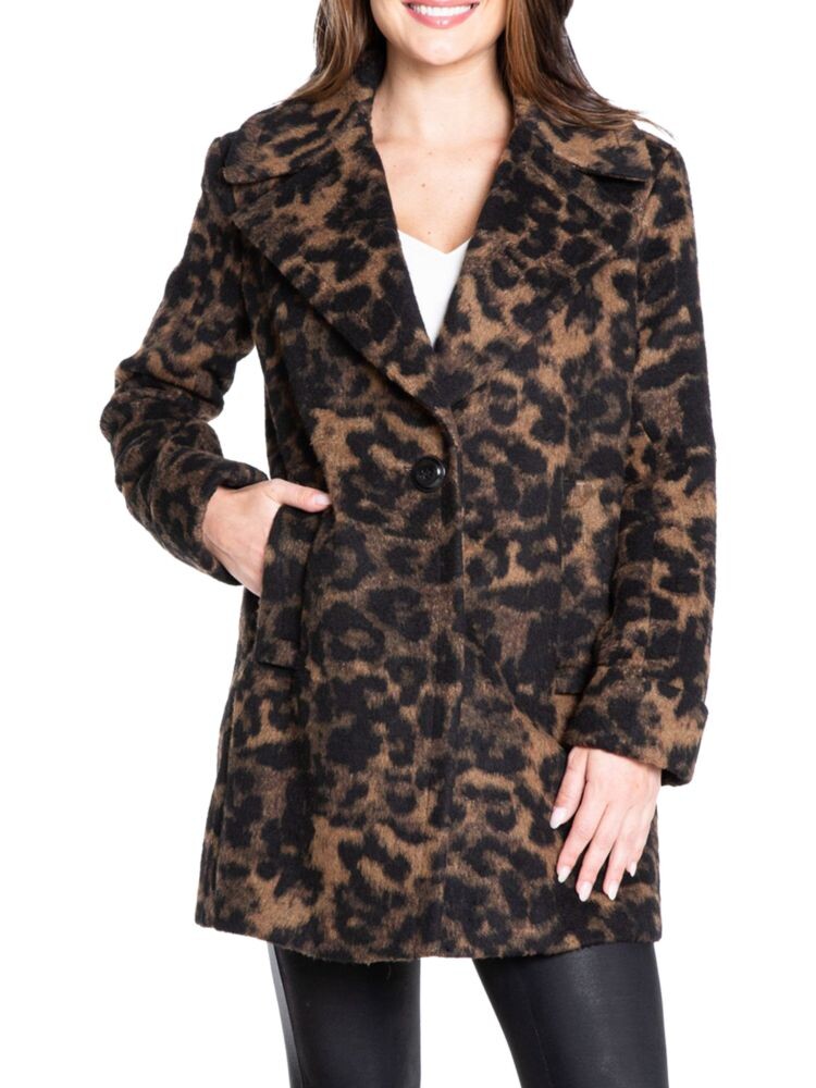 

Пальто с цвет Leopardовым принтом Kensie, цвет Leopard
