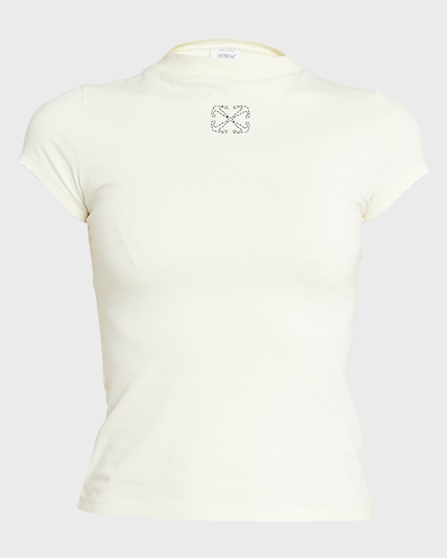 

Облегающая футболка с вышивкой Mini Arrow Off-White