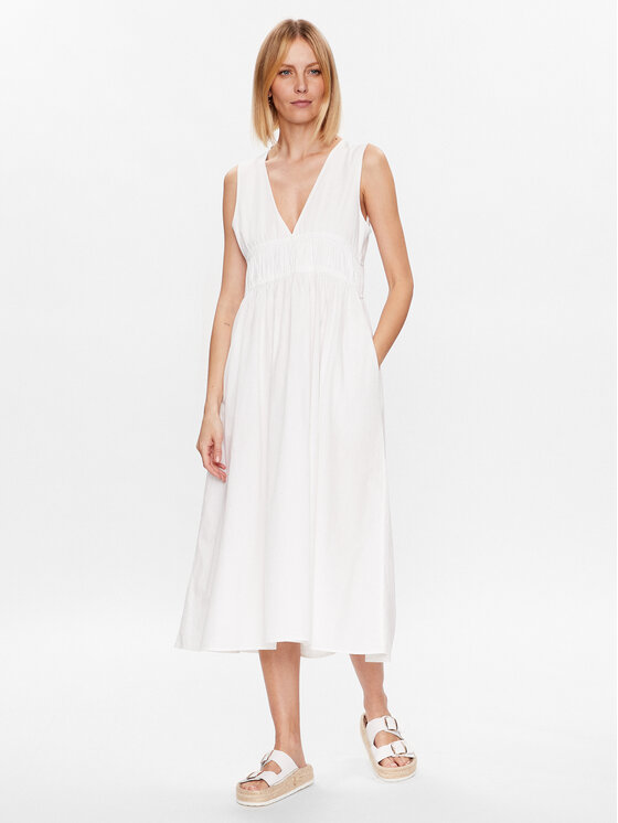 Летнее платье свободного кроя Seafolly, белый пижама с шортами 100 хлопок v образный вырез