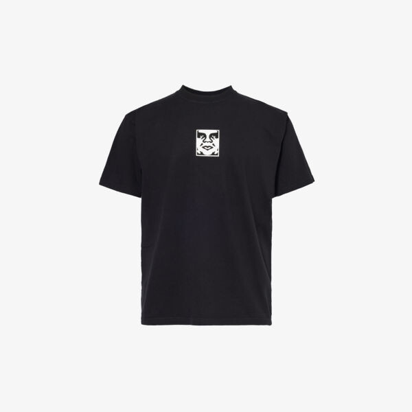 

Футболка icon из хлопкового джерси с нашивкой-логотипом Obey, черный