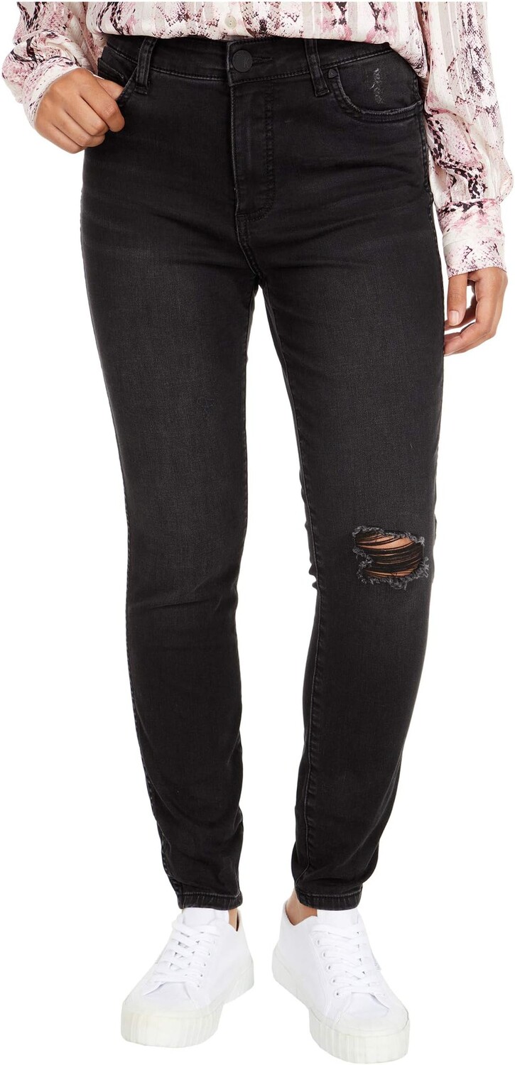

Джинсы KUT from the Kloth Connie High-Rise Fab Ab Ankle Skinny in Hundred, цвет Hundred Wash